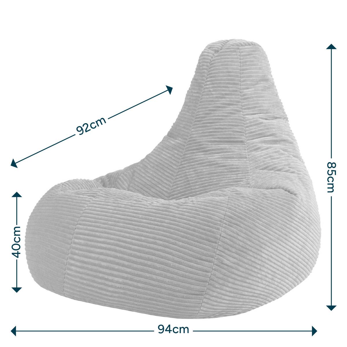 SITZSACK Dalton XXL Cord - Dunkelgrün, Textil (94/85/92cm) - icon