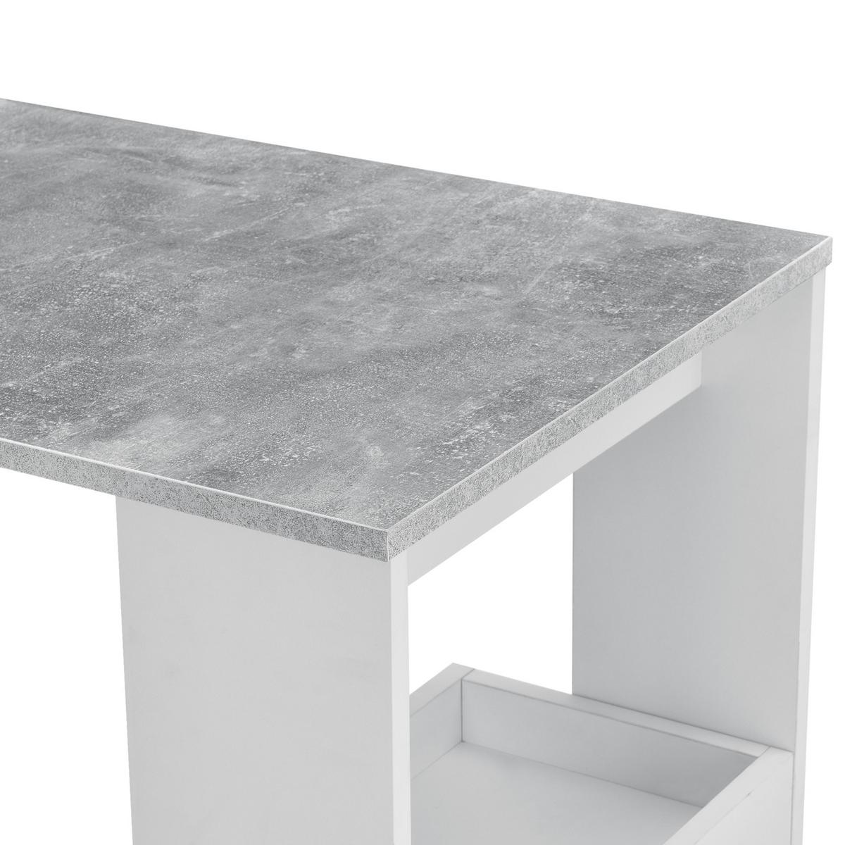 BARTISCH Bromölla - Hellgrau, Holzwerkstoff (45/120/106cm) - [en.casa]
