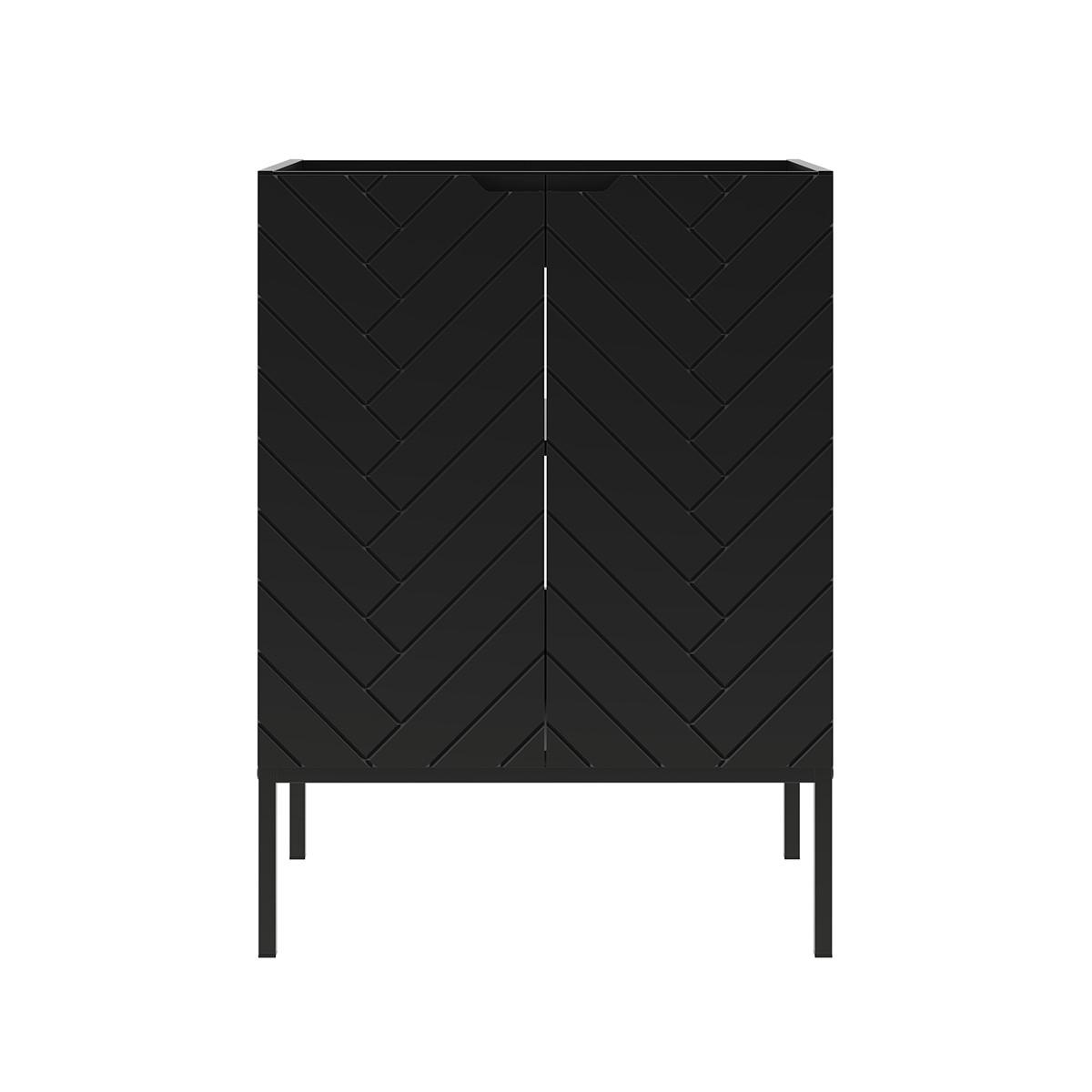 WASCHTISCHUNTERSCHRANK 60cm Daria Schwarz - Schwarz, Holzwerkstoff (60/82/45.8cm) - Petits-meubles