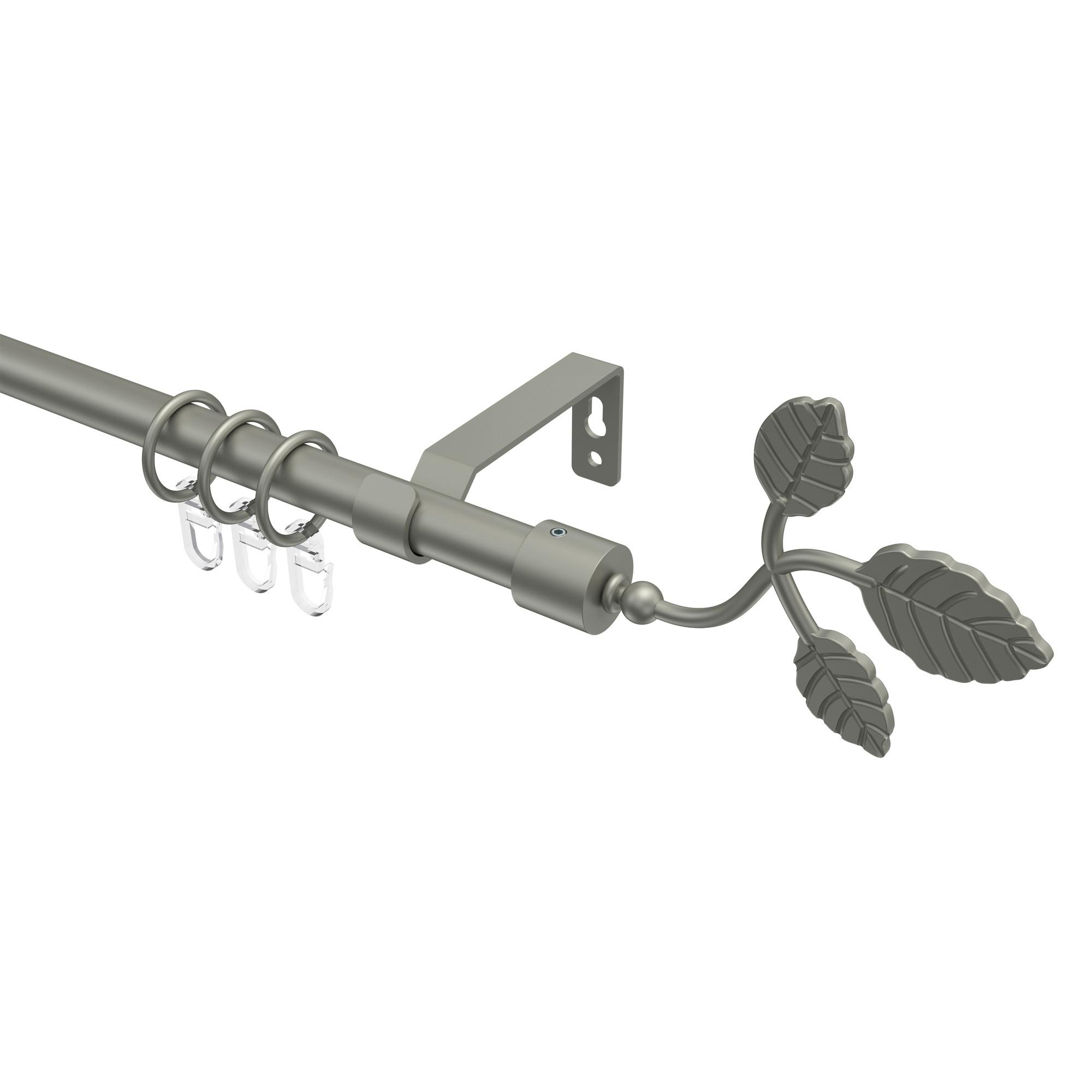 GARDINENSTANGE Olymp Alessia 420 cm (geteilt in 3 x 140 cm), 1-läufig, 16 mm Ø Chrom matt - Chromfarben/Nickelfarben, Metall (420cm) - INTERDECO