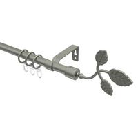 GARDINENSTANGE Olymp Alessia 140 cm, 1-läufig, 16 mm Ø Chrom matt - Chromfarben/Nickelfarben, Metall (140cm) - INTERDECO