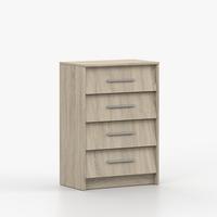 SCHUHSCHRANK 01 60 cm, 60/86/36, 4 Schubladen , Sonoma Eiche - Sonoma Eiche, Holzwerkstoff (60/86/36cm) - imoebel24