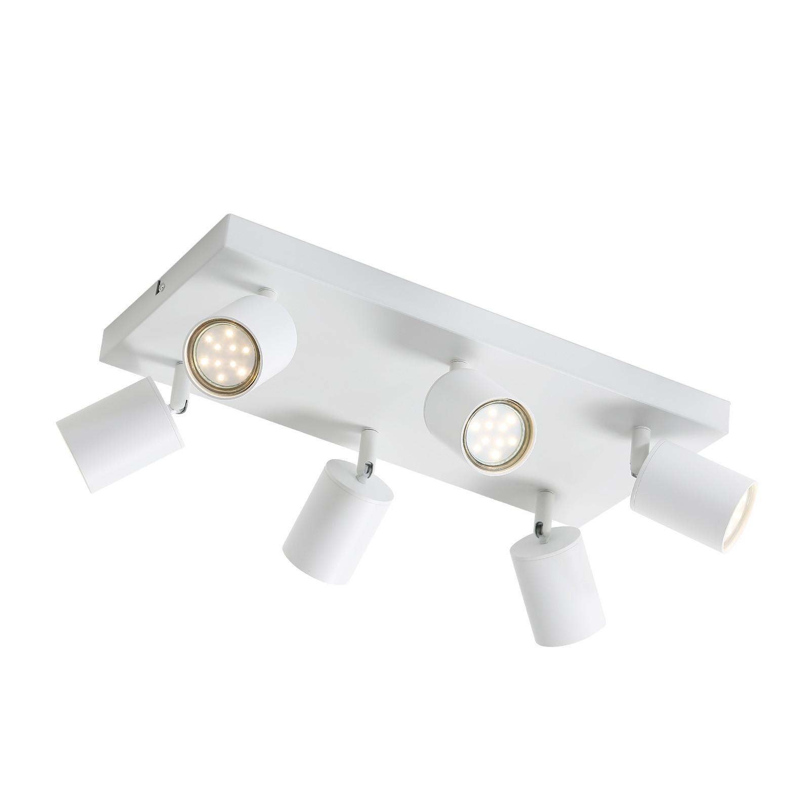 DECKENSTRAHLER Beeskow 6-flammig 40/20/14.4 cm - Weiß, Metall (40/20/14.4cm) - Nettlife