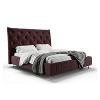 POLSTERBETT ANNY Violett Velvet - Violett, Textil (140/200cm) - KAWOLA