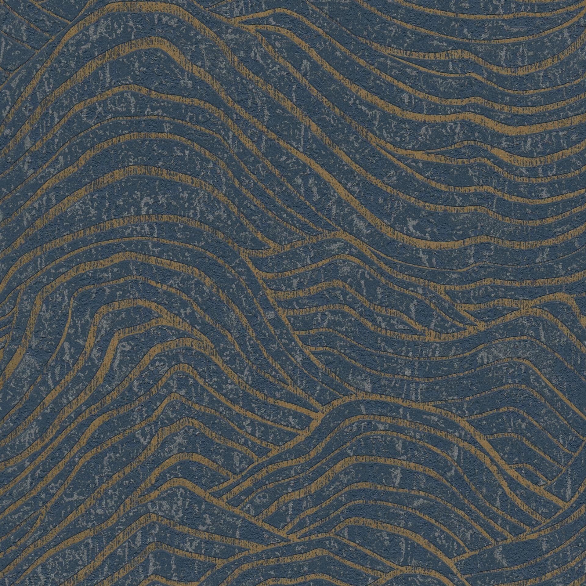 VLIESTAPETE Blau 53/1005 cm - Blau, Textil (53/1cm) - KUNSTLOFT