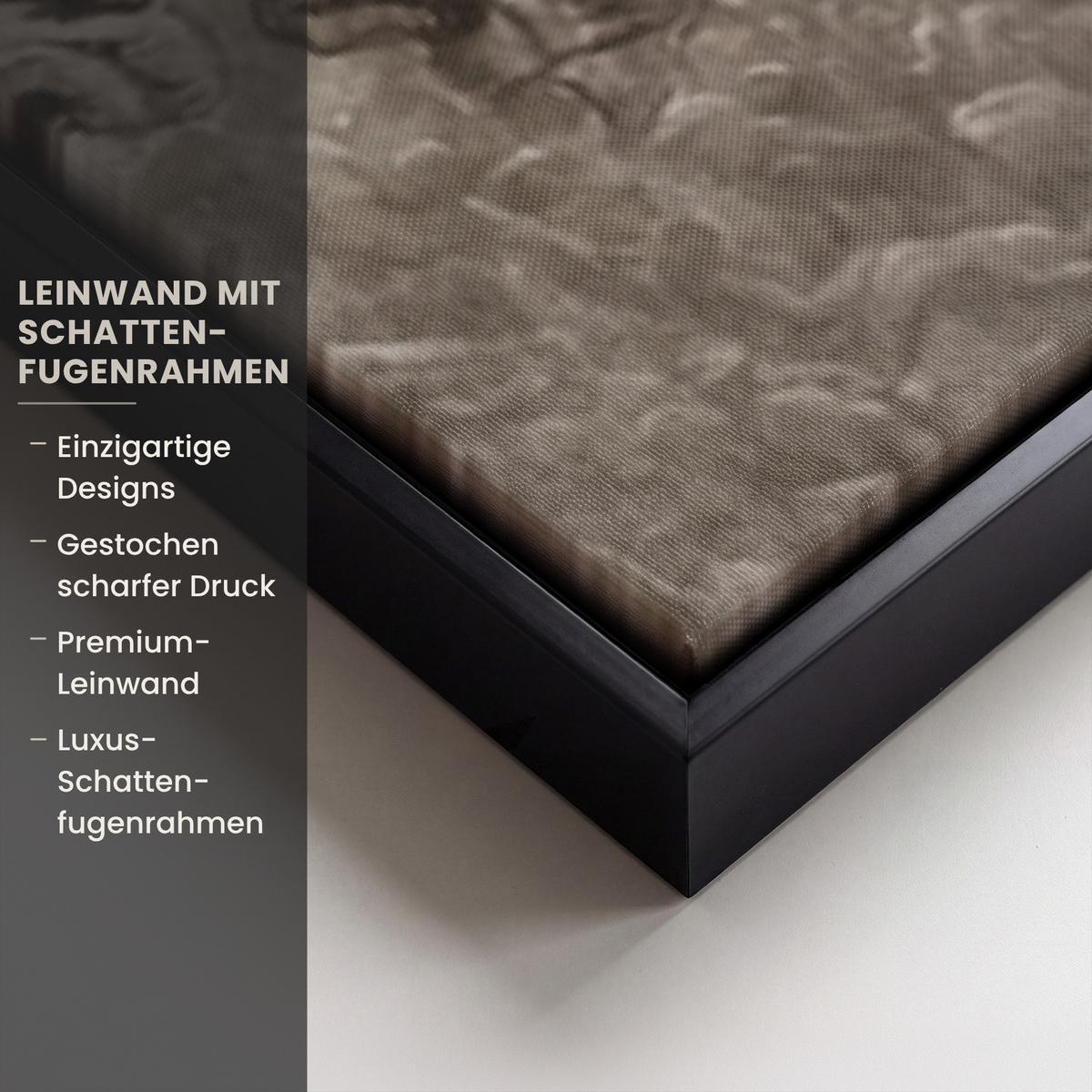 LEINWAND Bilder mit Rahmen - Gold - Lippen - Kunst - Gold - Luxus - Abstrakt - 100x150 - Kupferfarben, Textil (100/150cm) - MuchoWow