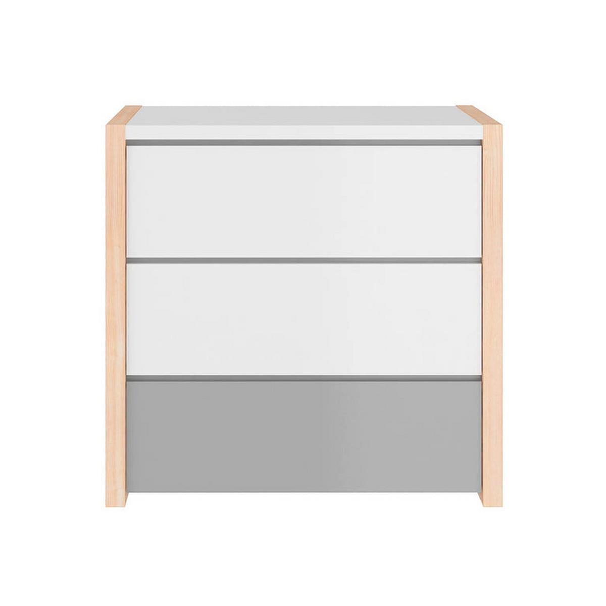 KOMMODE Weiß und grau - Weiß, Holzwerkstoff (100/86.5/50cm) - Petits-meubles