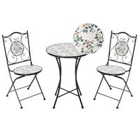 BISTRO-SET Metall Schwarz Collio - Weiß, Metall - Beliani