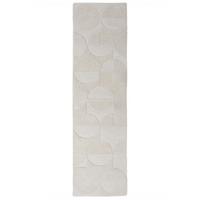 WOLLTEPPICH DEBEN, geometrisch, aus Wolle, Elfenbein, 60 x 230 cm - Champagner, Textil (230/60cm) - KADIMA DESIGN