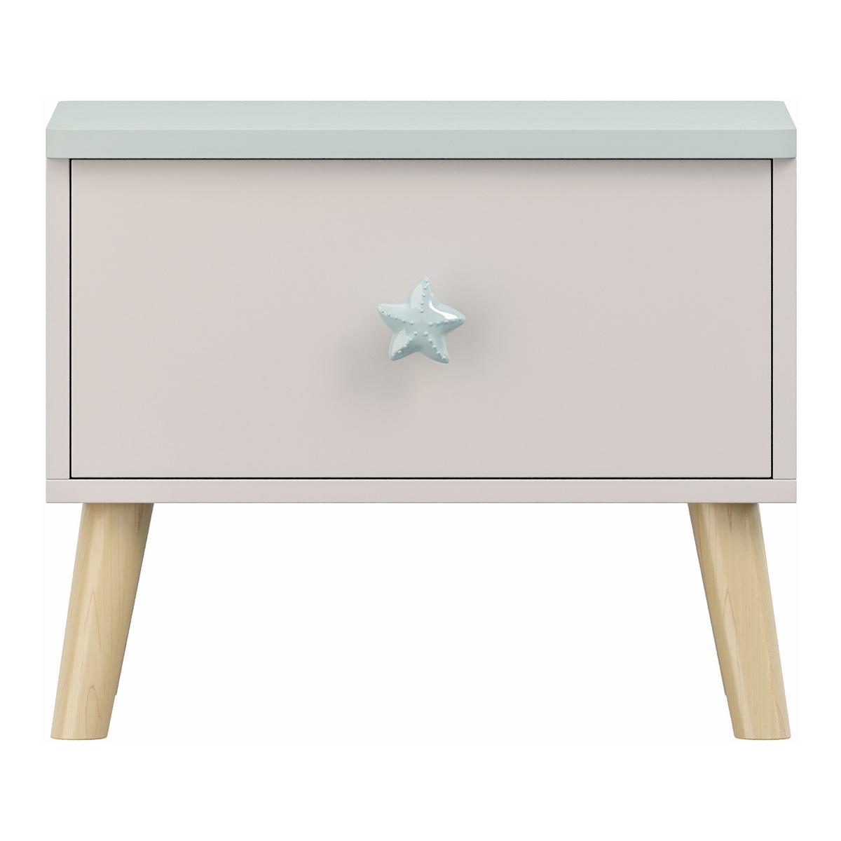 KINDERNACHTTISCH Sandnes - Weiß/Mintgrün, Holz/Holzwerkstoff (38/31/30cm) - [en.casa]