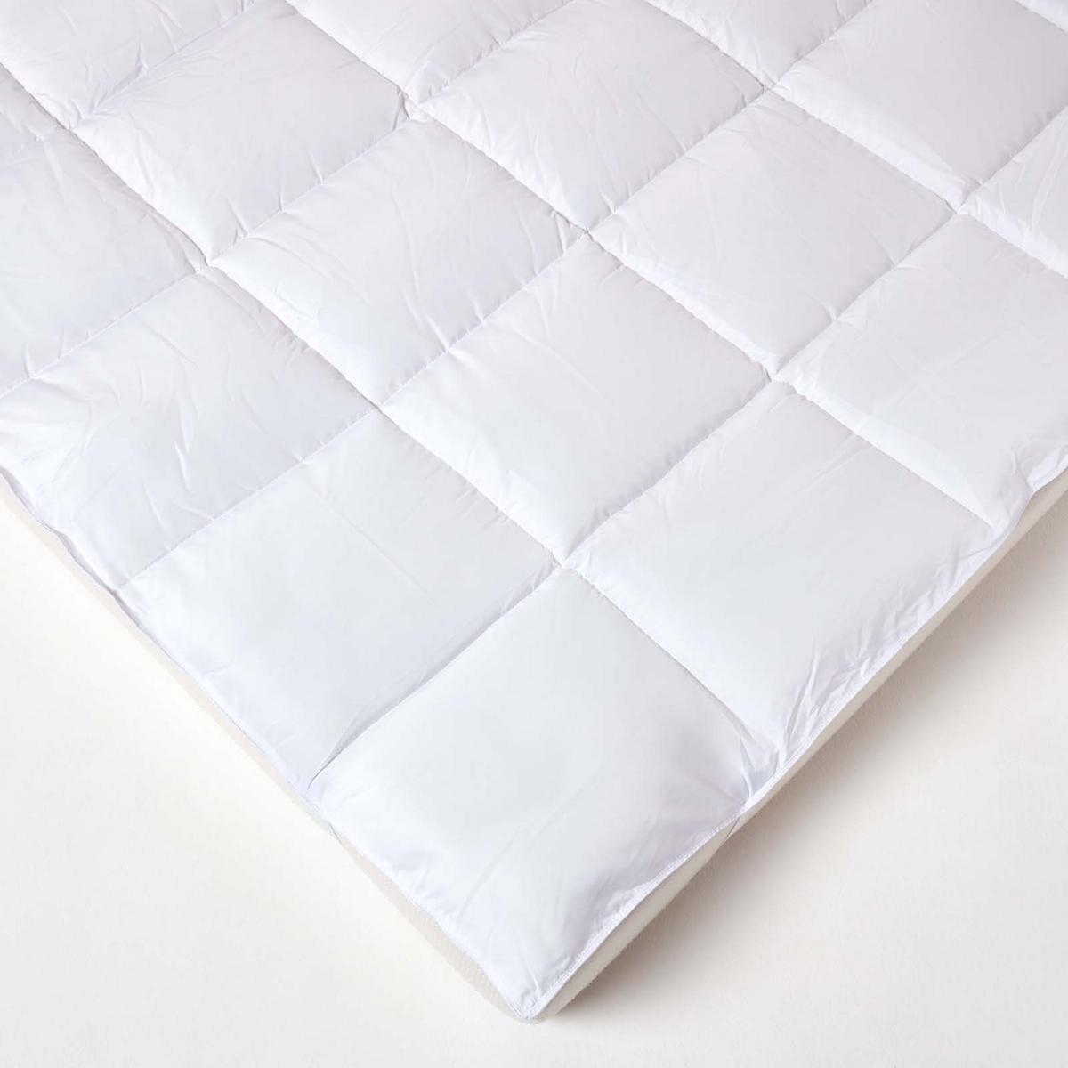 MATRATZENTOPPER 150/200 cm mit Super-Mikrofaser - Weiß, Textil (150/200cm) - Homescapes