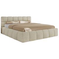 POLSTERBETT NIRA CLASSIC 160/200 - Creme Strukture - Multipocket-Matratze - Creme, Textil (160/200cm) - MKS