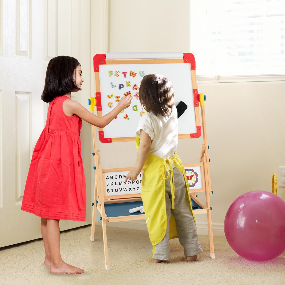 KINDERSTAFFELEI Mehrfarbig - Multicolor, Kunststoff (62/118/45cm) - COSTWAY