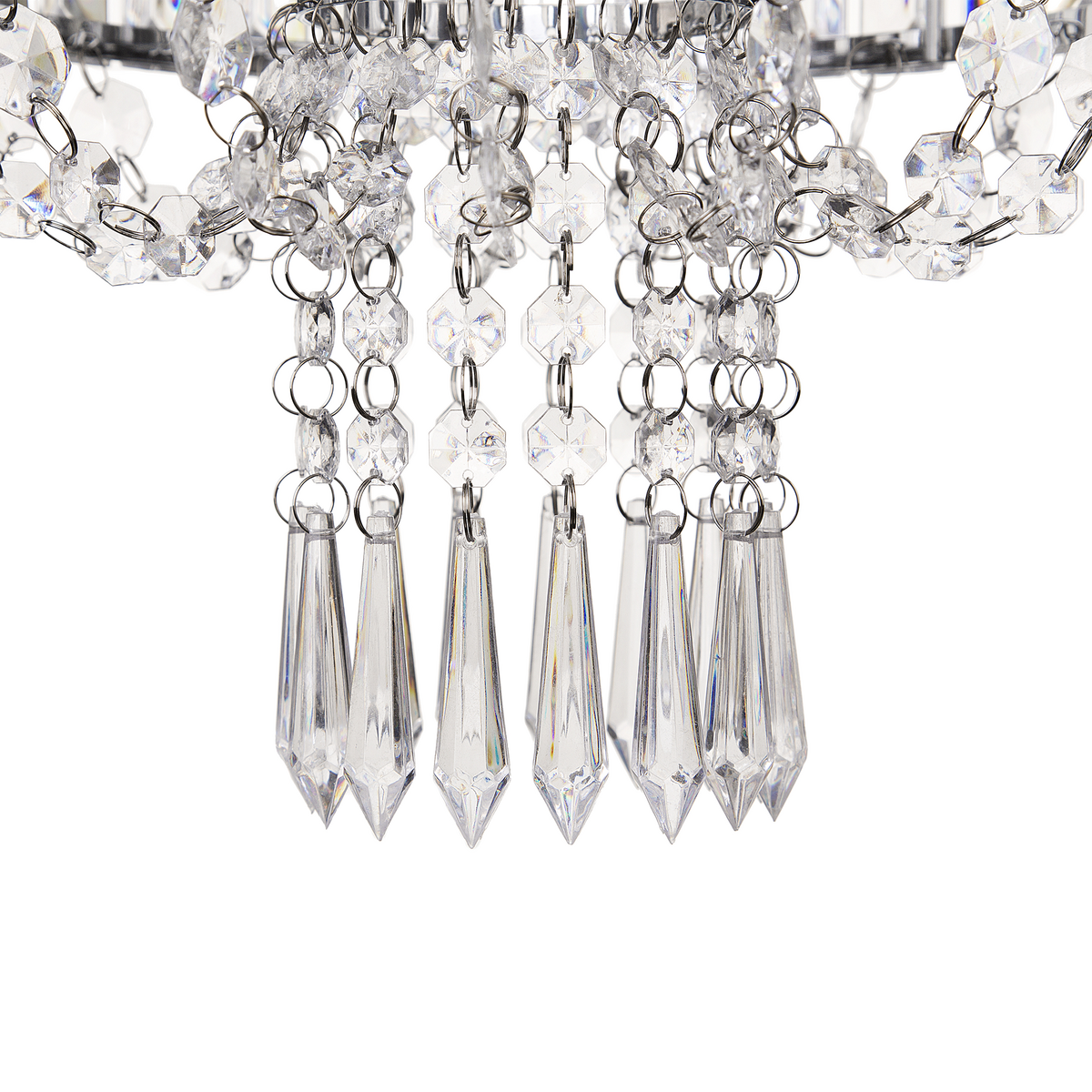 KRONLEUCHTER Adorn 24/24/83 cm - Transparent, Metall (24/24/83cm) - Beliani