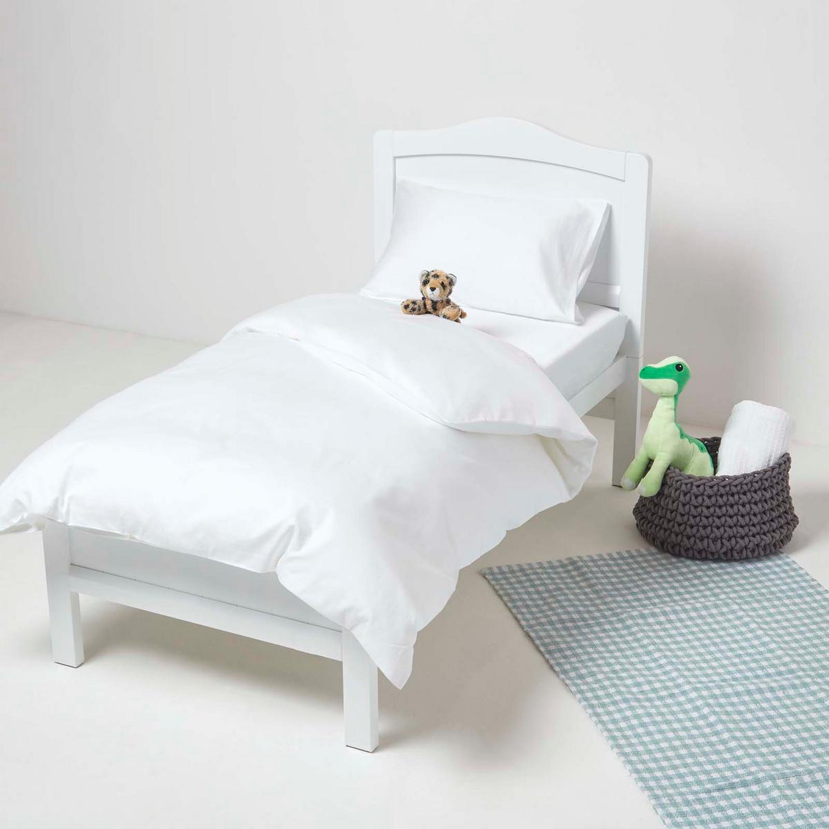 KINDER-KISSENBEZÜGE 2er-Set, Bio-Baumwolle - Weiß, Textil (40/60cm) - Homescapes