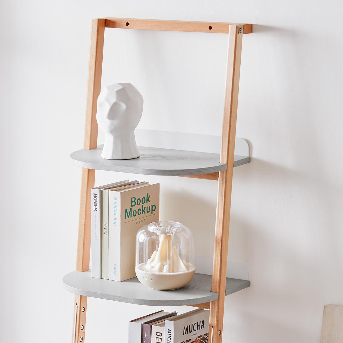 BÜCHERREGAL Grau-Natur - Naturfarben/Grau, Holz/Holzwerkstoff (44/169/39cm) - SoBuy