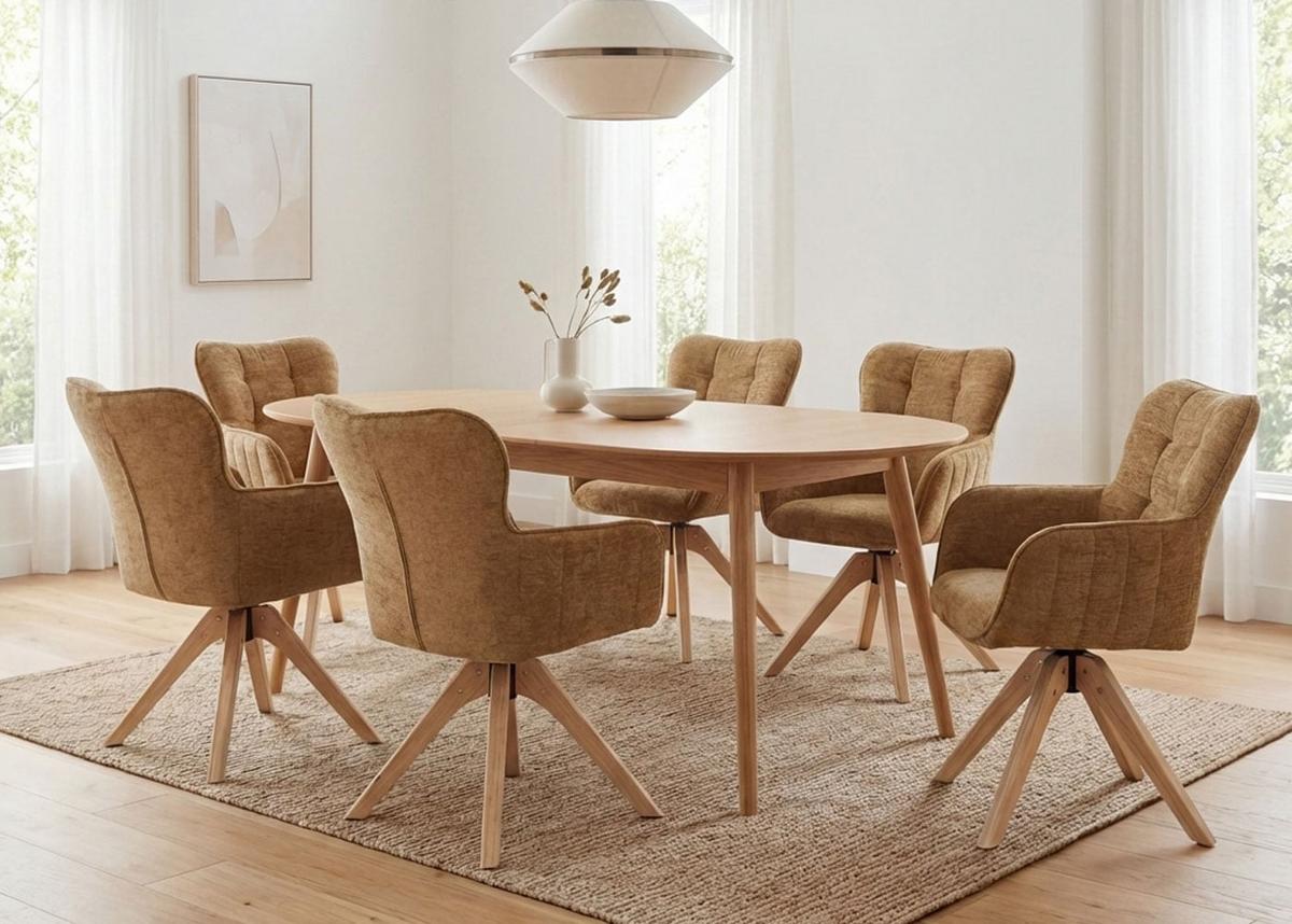 ESSZIMMERSTUHL Senfgelb 2er-Set - Gelb, Textil (62/92/68cm) - MCW