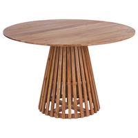 ESSTISCH Akazienholz dunkelbraun 120 cm Mesilla - Dunkelbraun, Holz (120/120/77cm) - Beliani