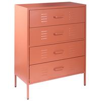 KOMMODE Metall Goldbraun Enago - Goldfarben/Braun, Metall (80/102/40cm) - Beliani