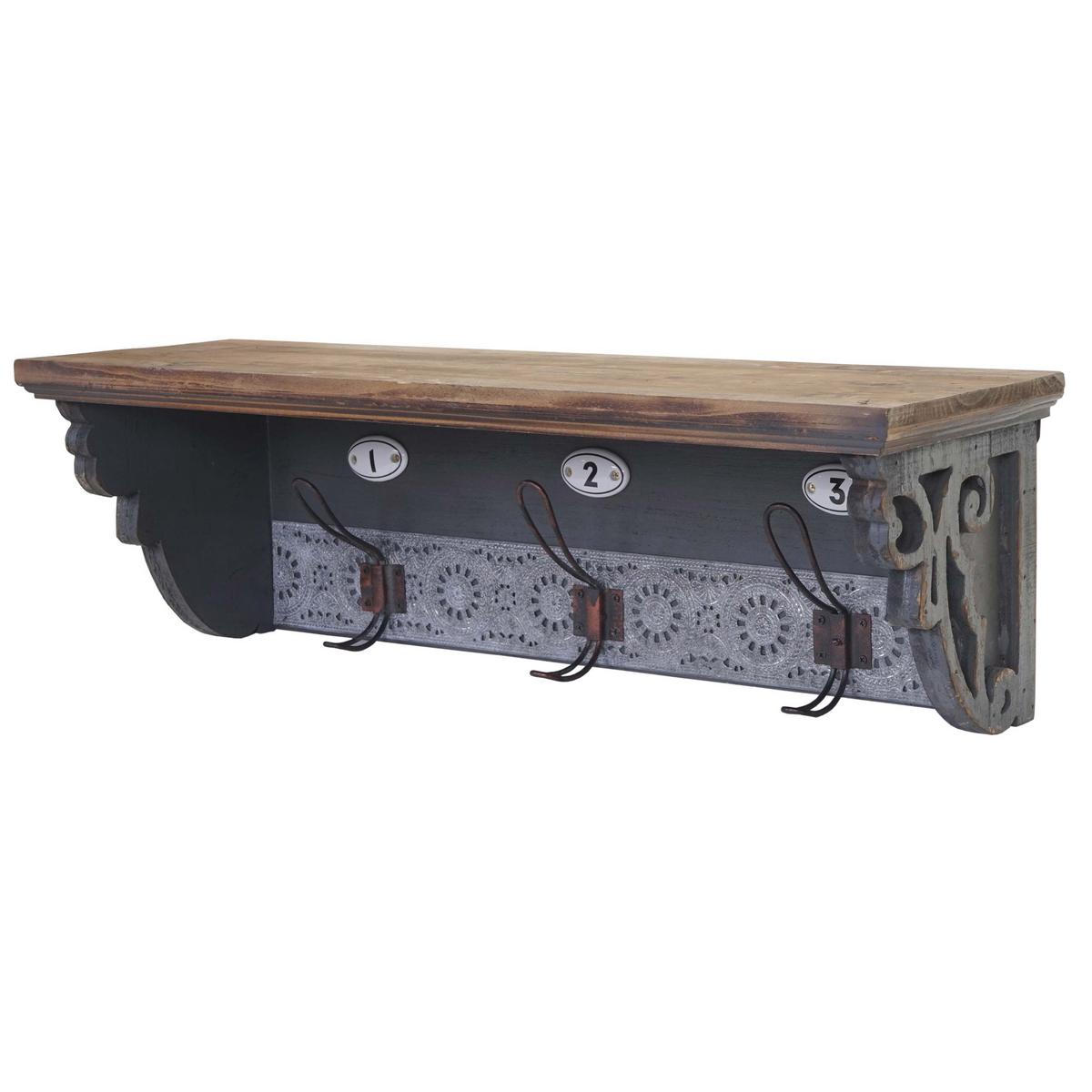 WANDGARDEROBE Grau - Grau, Holz (60/22/18cm) - MCW