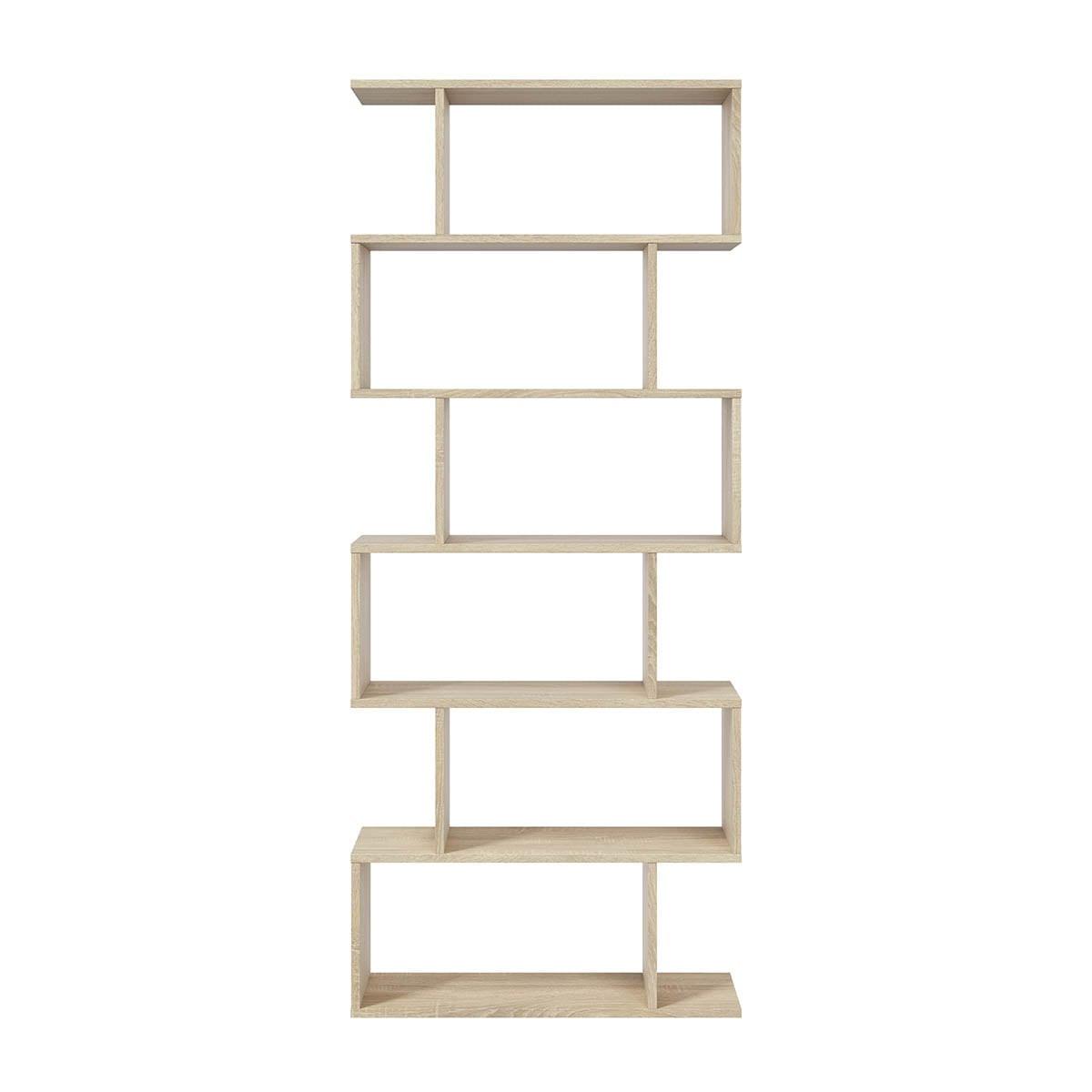 BÜCHERREGAL mit 6 Ebenen H192 cm - Athena - Eiche Artisan, Holzwerkstoff (24/192/8cm) - Calicosy