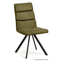 ESSZIMMERSTUHL (8er-Set) Ddene 47x92x60 Schwarz/Olivgrün - Schwarz/Olivgrün, Kunststoff (60/92/47cm) - 58aufmkessel