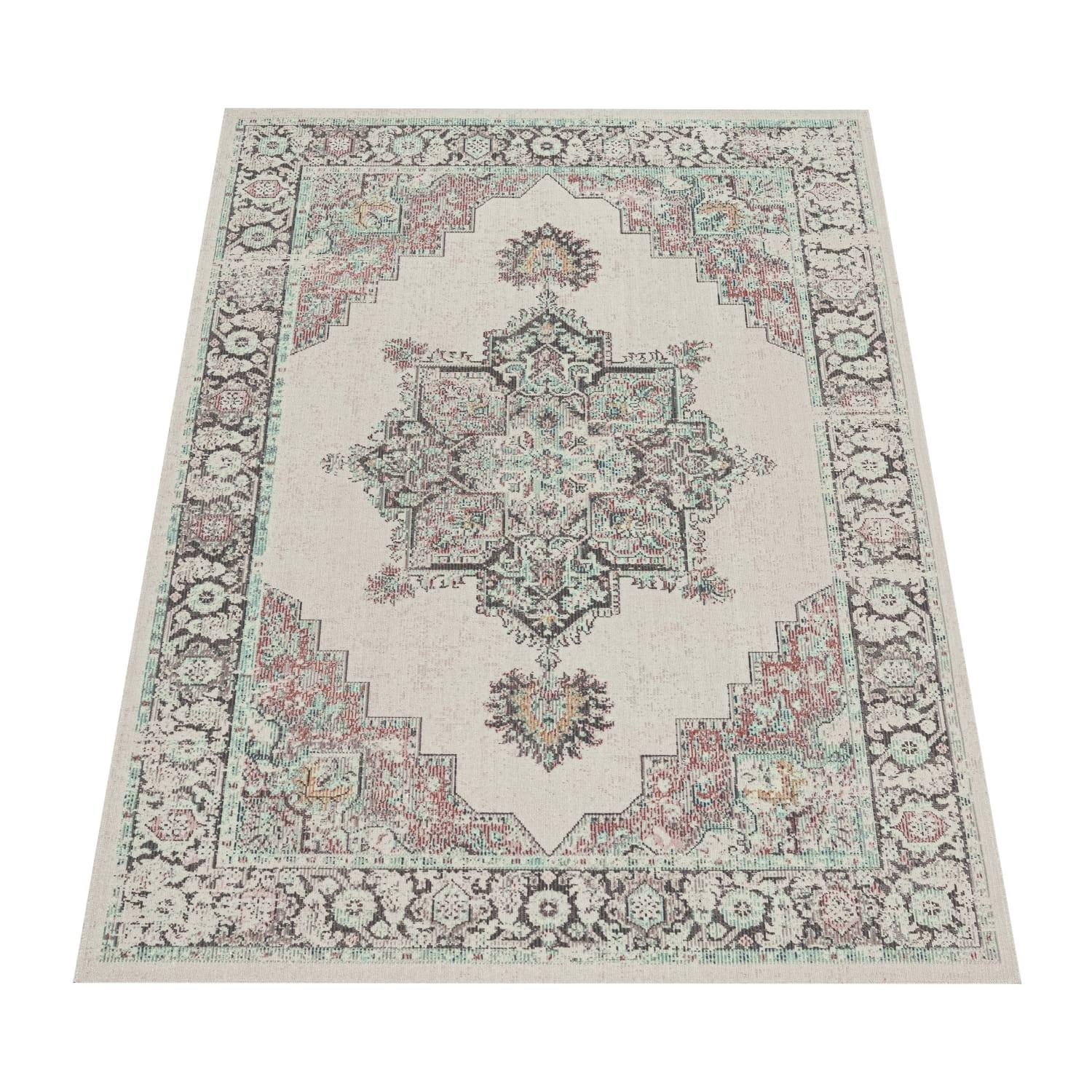 OUTDOORTEPPICH, orientalisch im Vintage-Stil, Florhöhe 2 mm, Creme, 60 x 100 cm - Beige, Textil (100/60cm) - KADIMA DESIGN