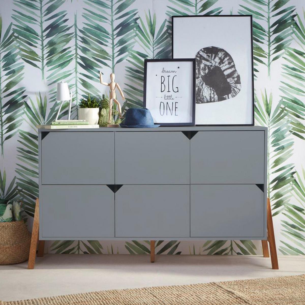 KOMMODE Grau - Grau, Holzwerkstoff (150/85/50cm) - Petits-meubles