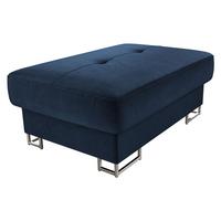 POLSTERHOCKER Cotere - Blau/Silberfarben, Holz/Textil (104/42/67cm) - MIRJAN24