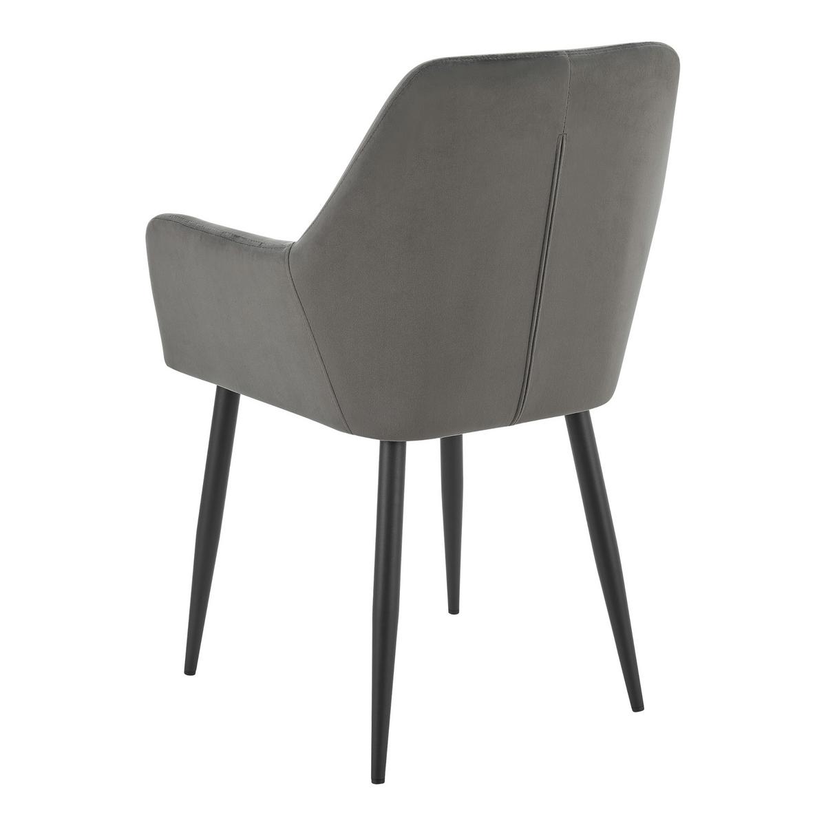ESSZIMMERSTUHL Hollola im 2er-Set - Grau, Metall (57/86/56cm) - [en.casa]