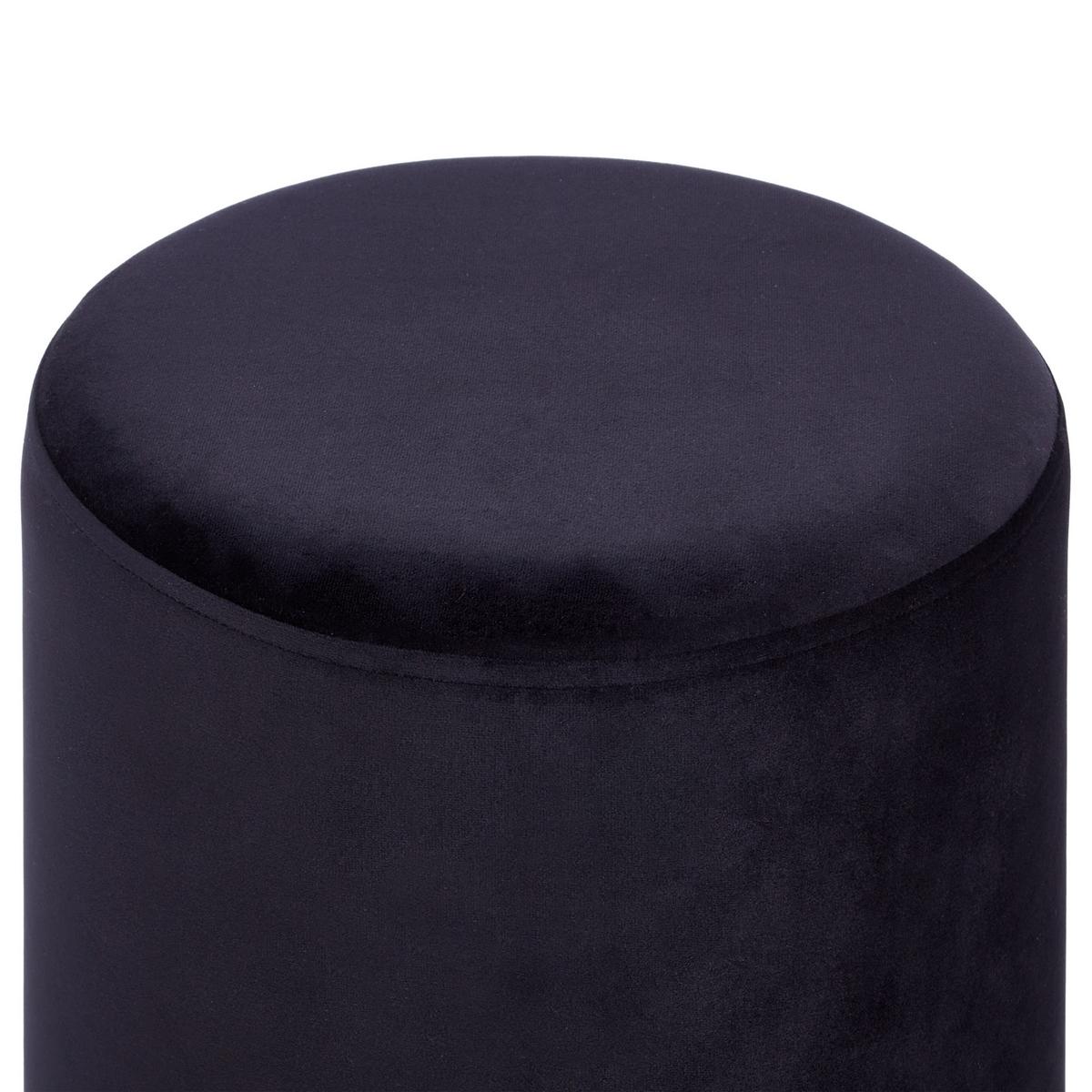 POUF Brigitte 36/36/44 cm - Schwarz, Textil (36/44/36cm) - Beliani
