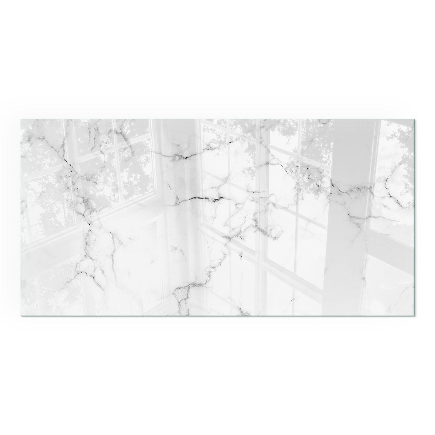 GLASPLATTE für Kamin 120x60 cm - Weiß, Glas (120/60/0.4cm) - TULUP