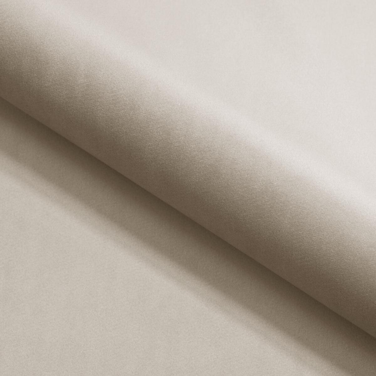 HOCKER Chesterfield Cleo Blink Beige Samt mit Kristallsteppung und braunen Massivholzfüßen - Beige/Braun, Holz/Textil (75/45/70cm) - S-Style Möbel