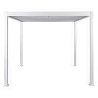 GARTEN-PERGOLA Weiß Forno II - Weiß, Metall (310/250/310cm) - Beliani