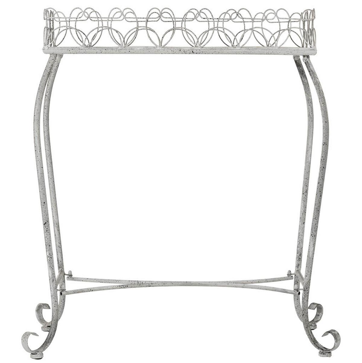 KONSOLENTISCH aus Metall, 77x38x84cm - Grau, Metall (38.1/76.84/84.46cm) - Wanderlust