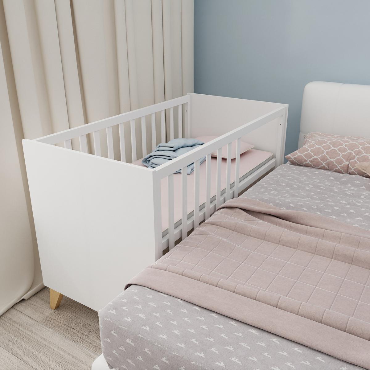 BABYZIMMER Leon 3-teilig II - Weiß, Holz (1/1/1cm) - Roba