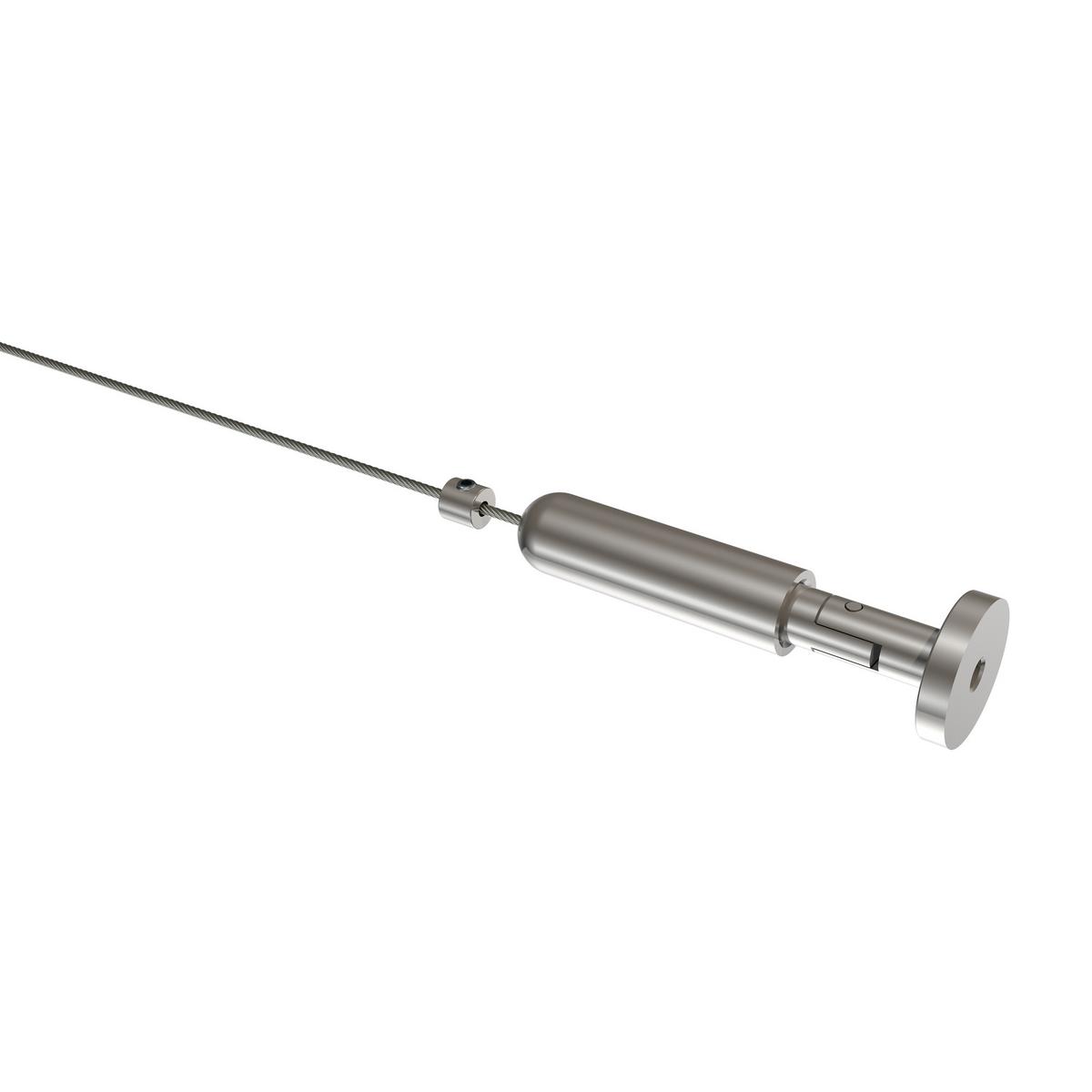 SEILSPANNGARNITUR / SEILSPANNER SET Davis 500 cm Seil, Vernickelt - Silberfarben, Metall (2.5/2.5/5cm) - INTERDECO