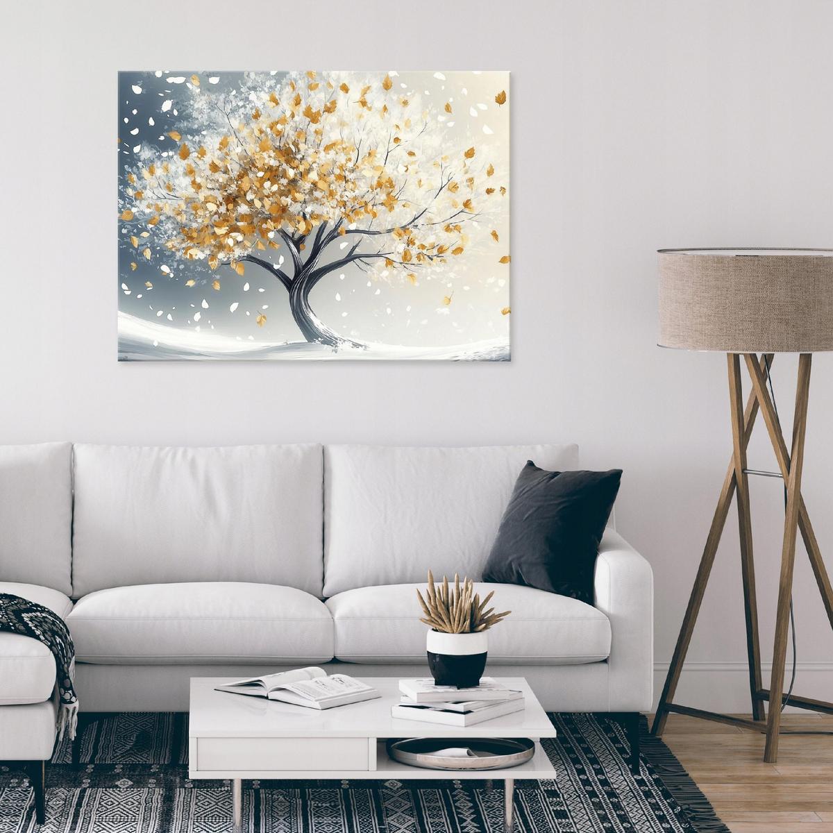 LEINWANDBILD Blumen Abstrakt Modern 120x80 - Multicolor, Holzwerkstoff (120/80cm) - Wallarena