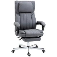 BÜROSTUHL mit Massagefunktion, Grau - Grau, Kunststoff (61/118/65cm) - Vinsetto