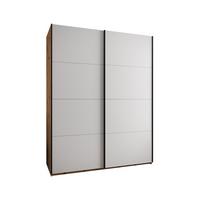 SCHWEBETÜRENSCHRANK 245,5/190/64 2-türig - Schwarz/Weiß, Holz/Metall (190/245/64cm) - Abiks Möbel
