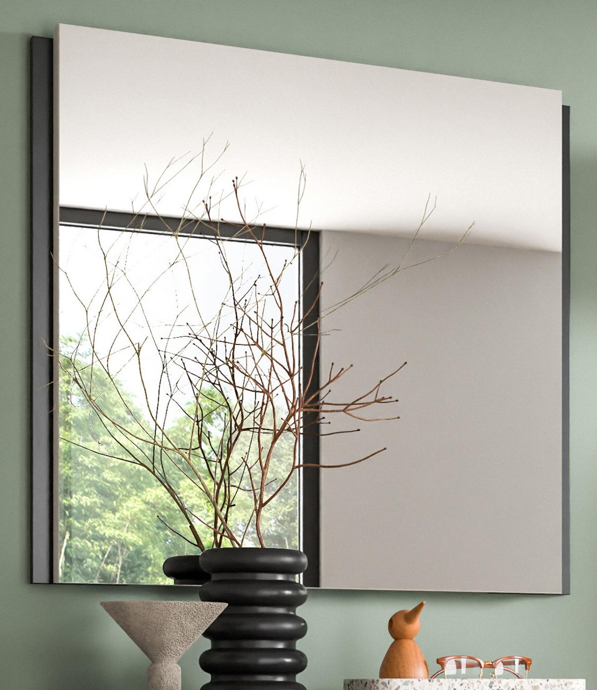 GARDEROBENSPIEGEL Kaschmir, Wandspiegel 72 x 70 cm - Kaschmir/Schwarz, Glas/Holzwerkstoff (72/70/5cm) - Inn.Furn