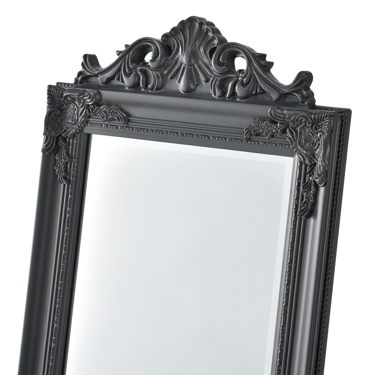 STANDSPIEGEL Arezzo - Dunkelgrau, Glas/Holz (28.5/160/140cm) - [en.casa]