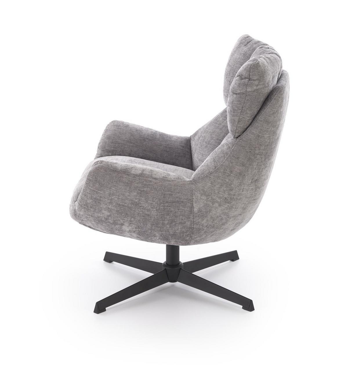 DREHSESSEL mit Polsterung COZY 360° - Grau, Textil (72/87/79cm) - Lookway