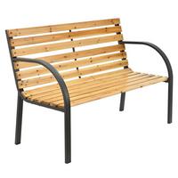 GARTENBANK Modena 2-Sitzer - Braun, Holz (120/82/62cm) - Juskys