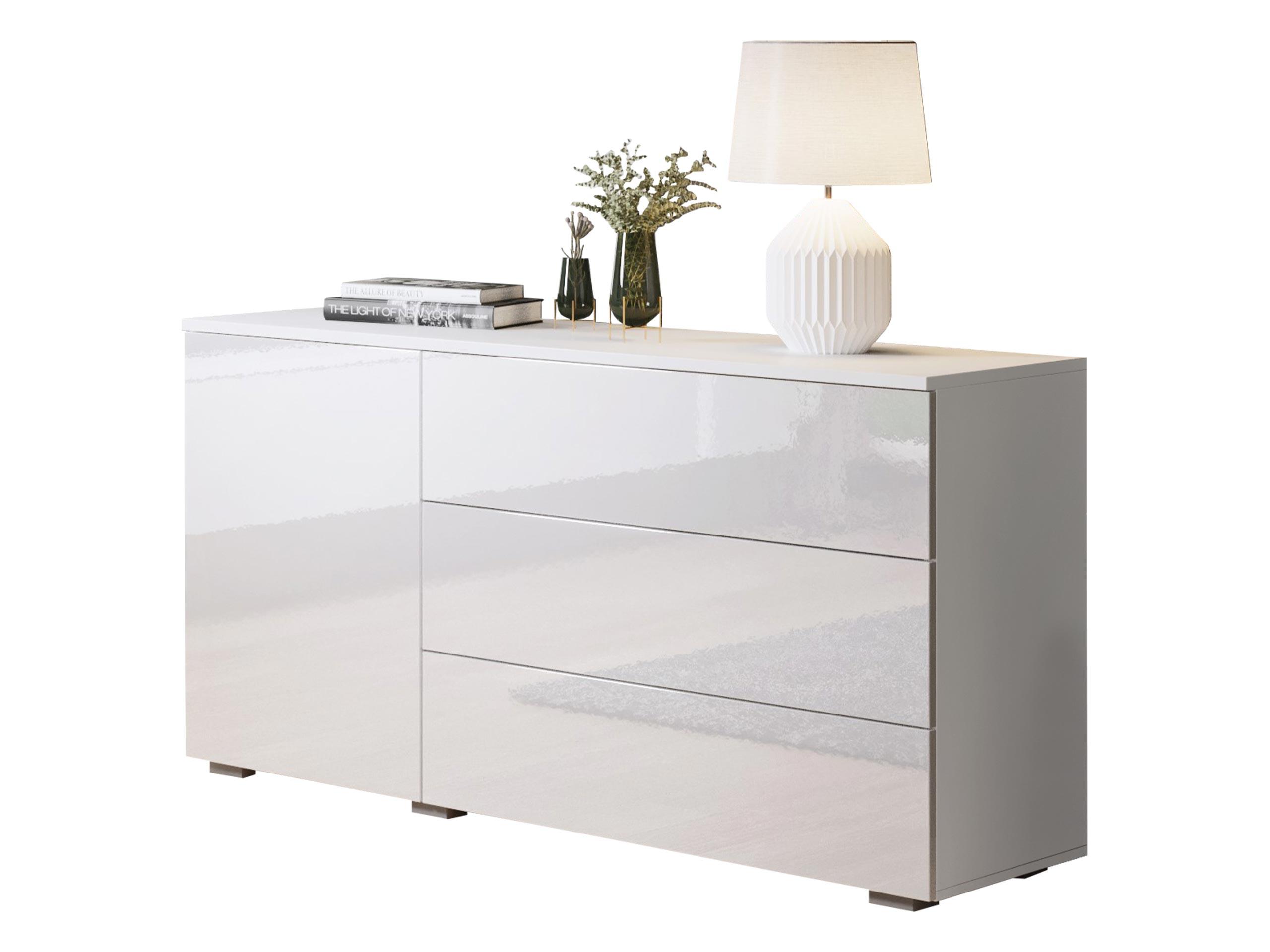 KOMMODE Paris 110 - Weiß Hochglanz/Weiß, Holzwerkstoff (111/68/39cm) - MIRJAN24