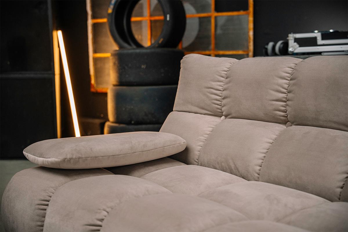SITZGRUPPE VIVIEN 3ER SET Braun Velvet (1er-Set) - Braun, Kunststoff/Textil (510/85/359cm) - KAWOLA