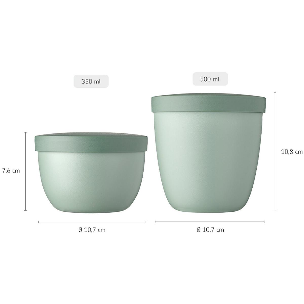 SNACKPOTS Ellipse Nordic Black 350 & 500 ml 2er Set - Schwarz, Kunststoff (2/2/2cm) - Mepal