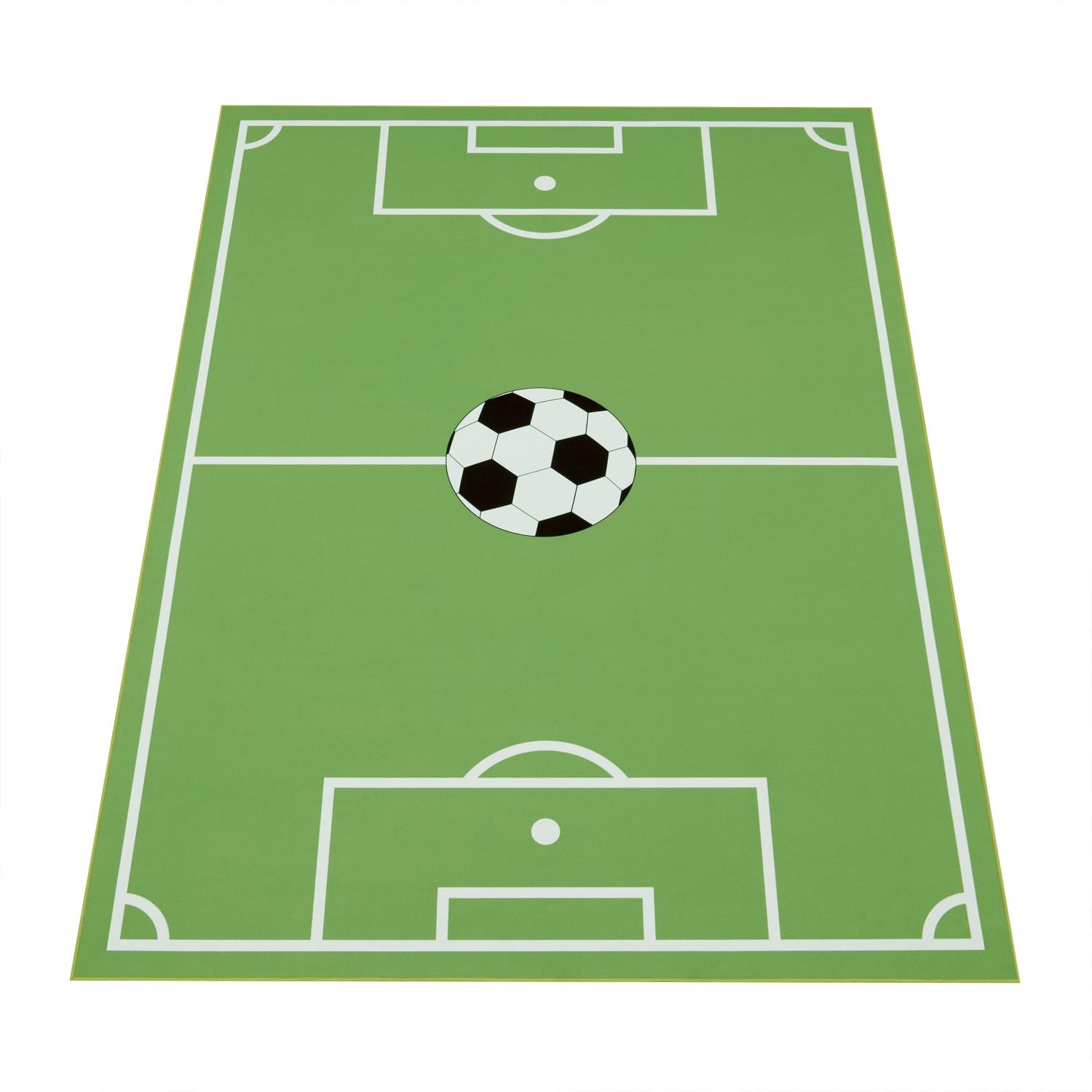 KINDERTEPPICH Waschbar, mit Fußballfeld‑Muster, Grün, 80 x 150 cm - Grün, Textil (150/80cm) - KADIMA DESIGN