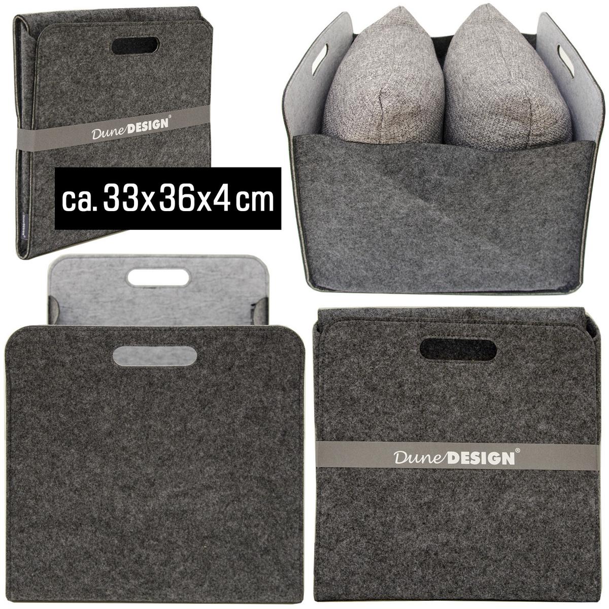 AUFBEWAHRUNGBOX 4er Set 33/38, grau - Grau, Kunststoff (33/33/38cm) - Dunedesign