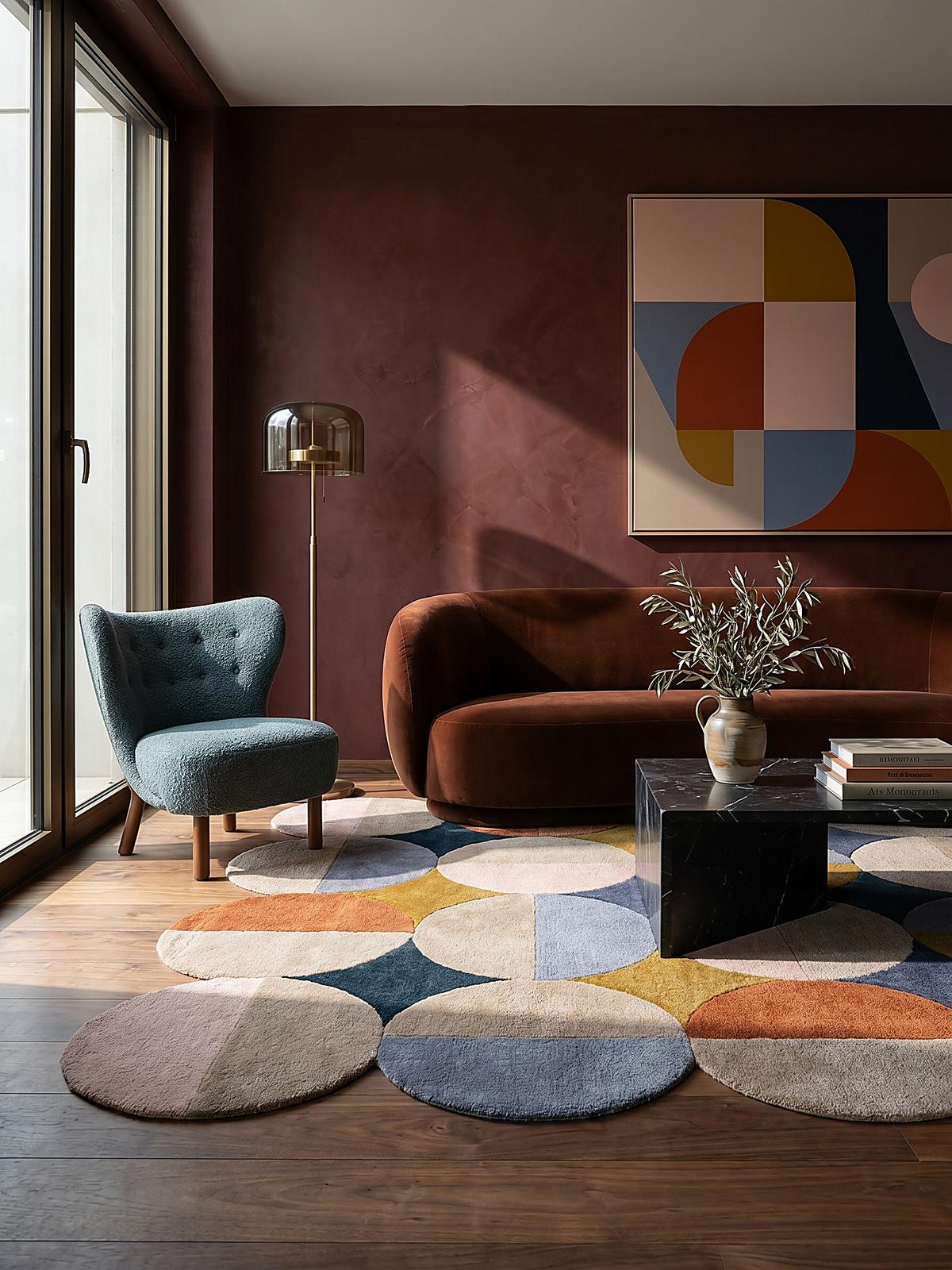 WOLLTEPPICH HALLEIN, mit Wellenmuster, Bunt, 200 x 290 cm - Multicolor, Textil (290/200cm) - KADIMA DESIGN